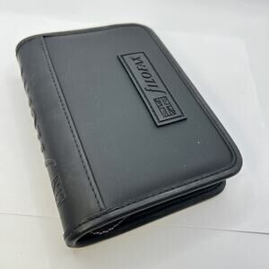 VTG Y2K Faux Leather Filofax Zip Around w 2001/2002 Calendar Unused Black 5x7 in